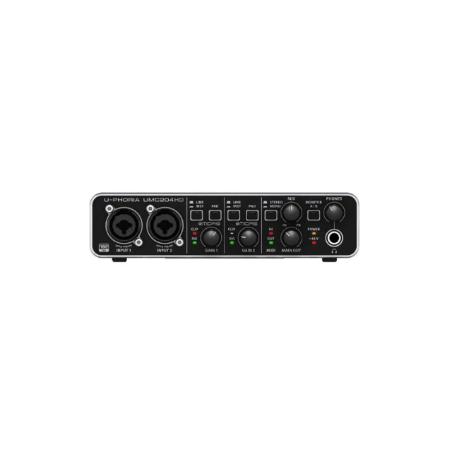 Audio Interface - بطاقة صوت خارجية للتسجيل 2x4، 24