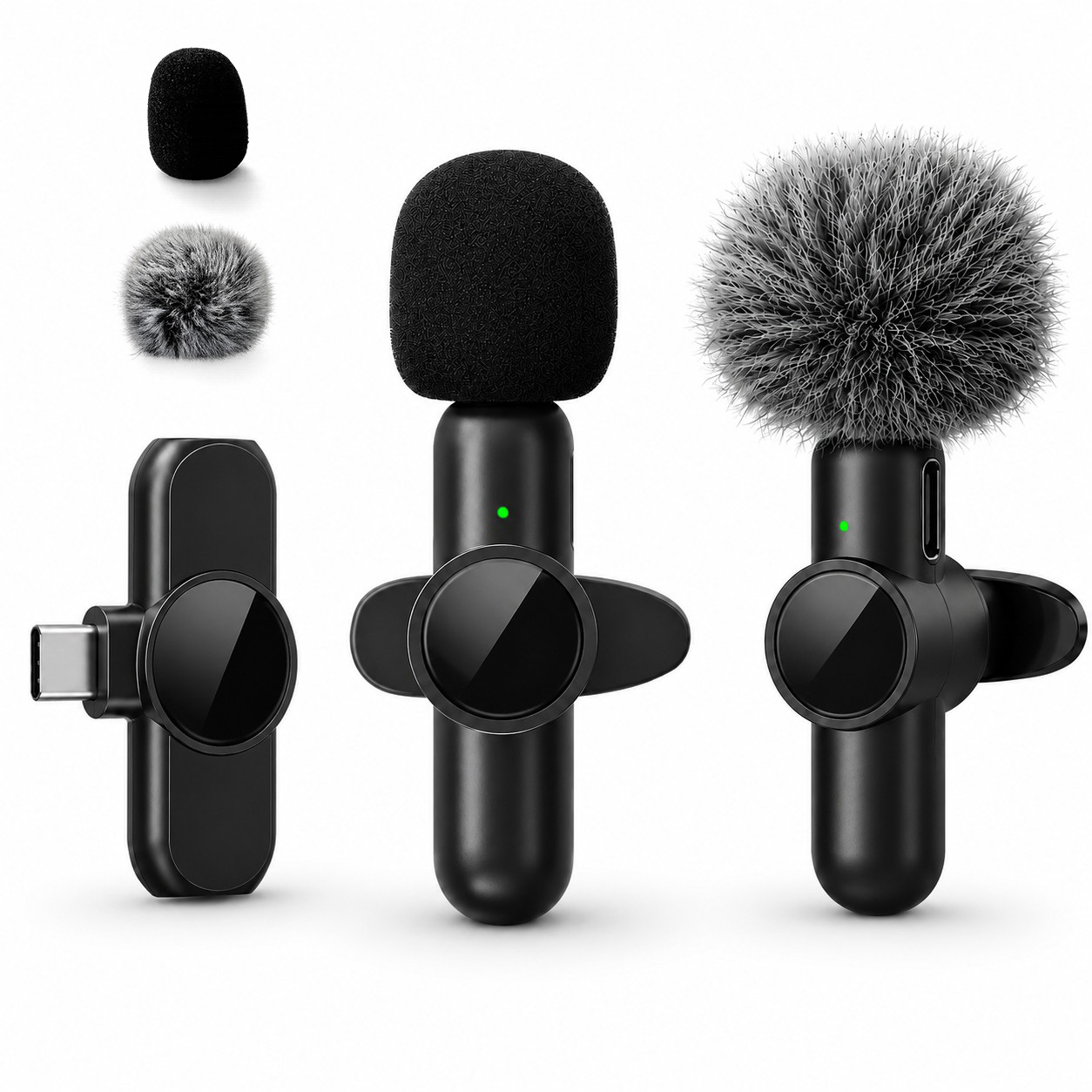Condenser Microphone Kit - ميكروفون لاسلكي للصدر، مزود بخاصية إلغاء