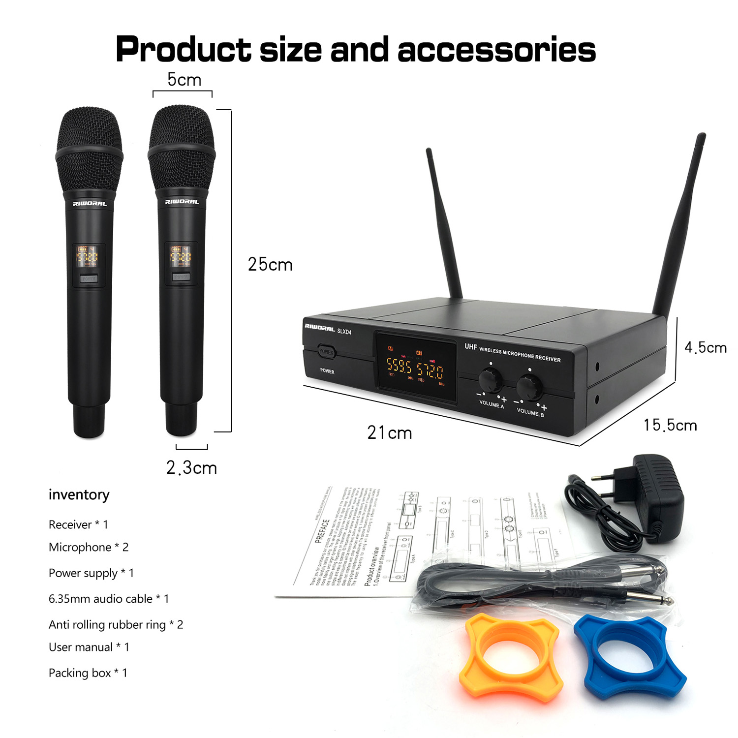 Condenser Microphone Kit - 2026 SLXD4 أفضل ميكروفون قناتين لاسلكي