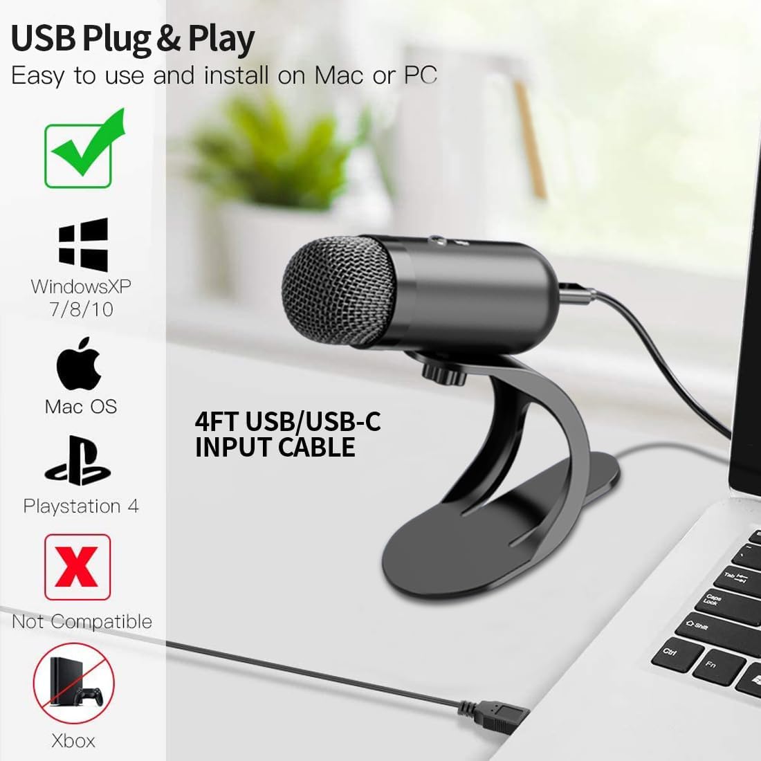 Microphone Capsule - ميكروفون USB احترافي، ميكروفون مكثف للمؤتمرات،