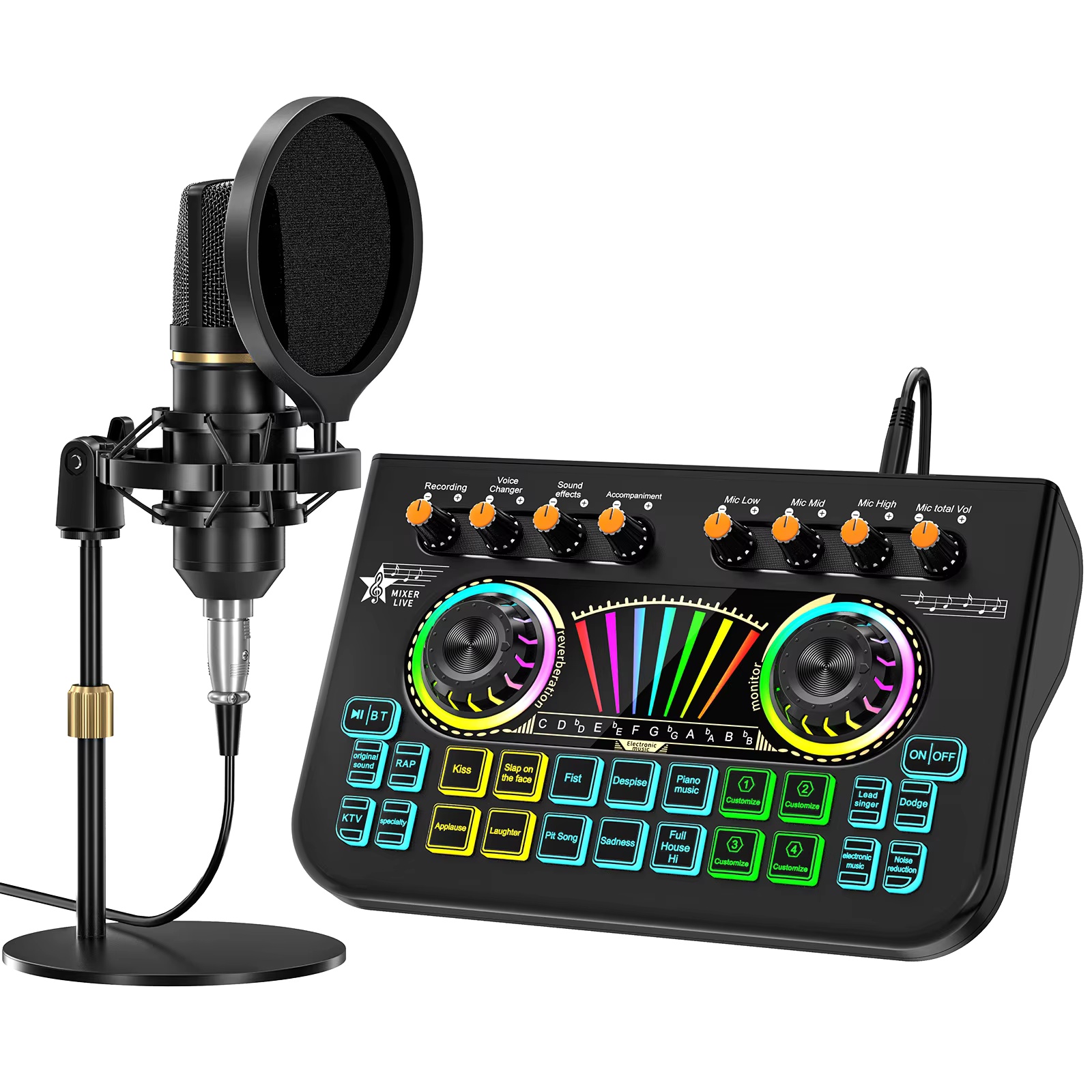 Condenser Microphone Kit - طقم ميكروفون بودكاست Tenlamp X3 BM800