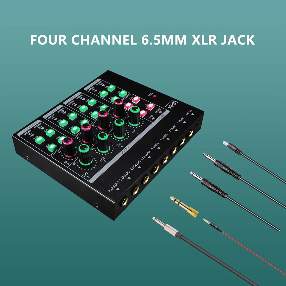 (MEOF) -LQ04 ميكسر صوتي رباعي  - مراجعة Audio Interface وسعره