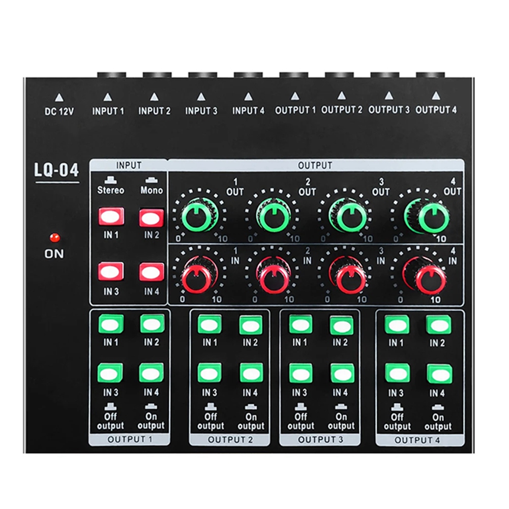 (MEOF) -LQ04 ميكسر صوتي رباعي  - مراجعة Audio Interface وسعره