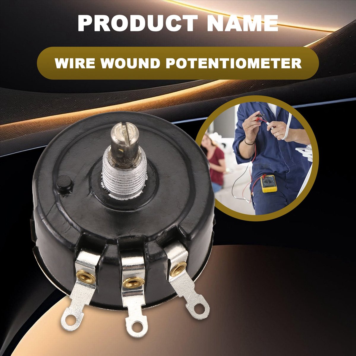 مقياس جهد دوار سلكي ملفوف WX05 - مراجعة Potentiometer 10K وسعره