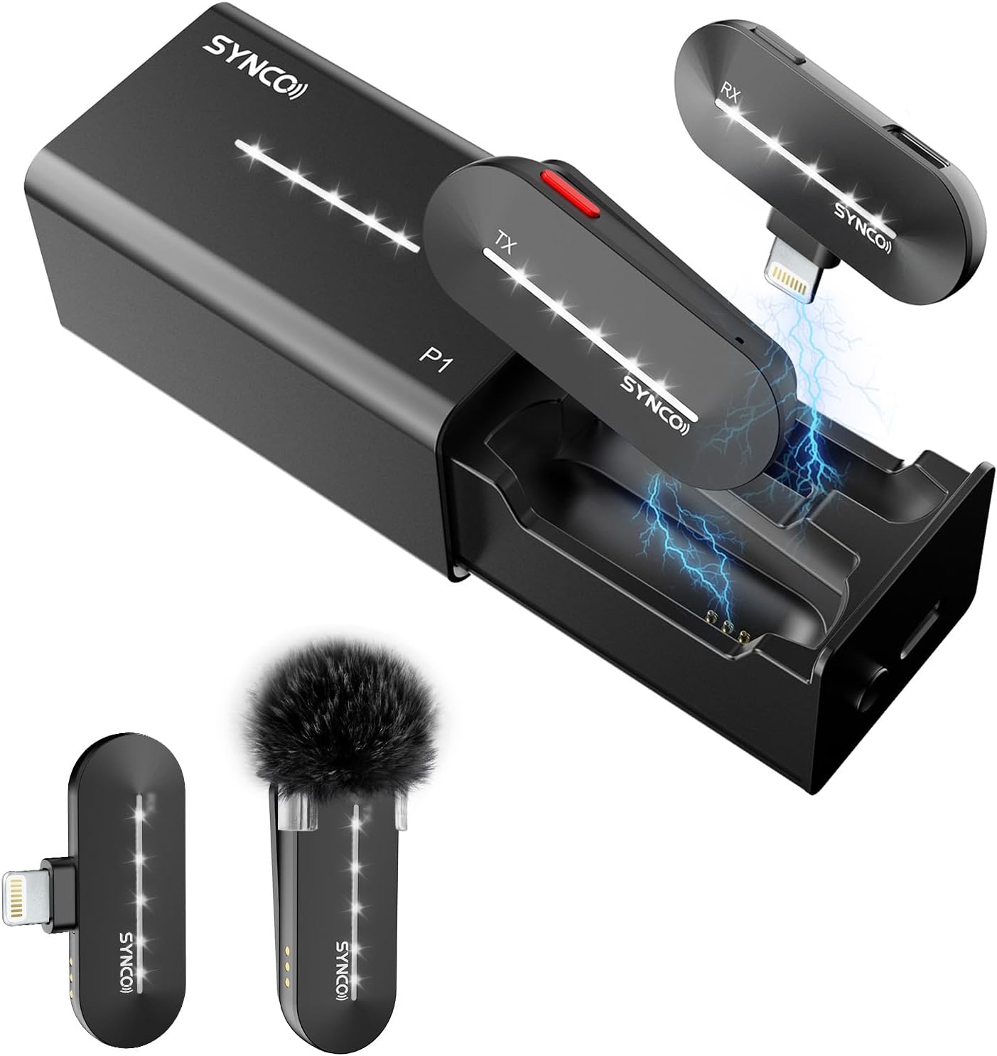ميكروفون لافالير لاسلكي SYNCO  - مراجعة Condenser Microphone Kit وسعره