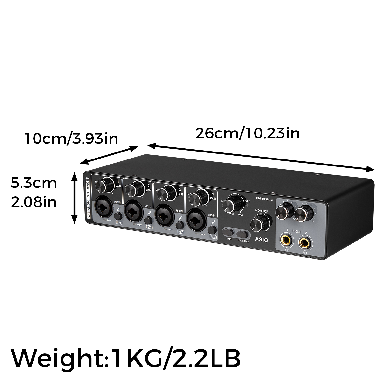 أسعار المصنع MQ44 المهنية 24bi - مراجعة Audio Interface وسعره