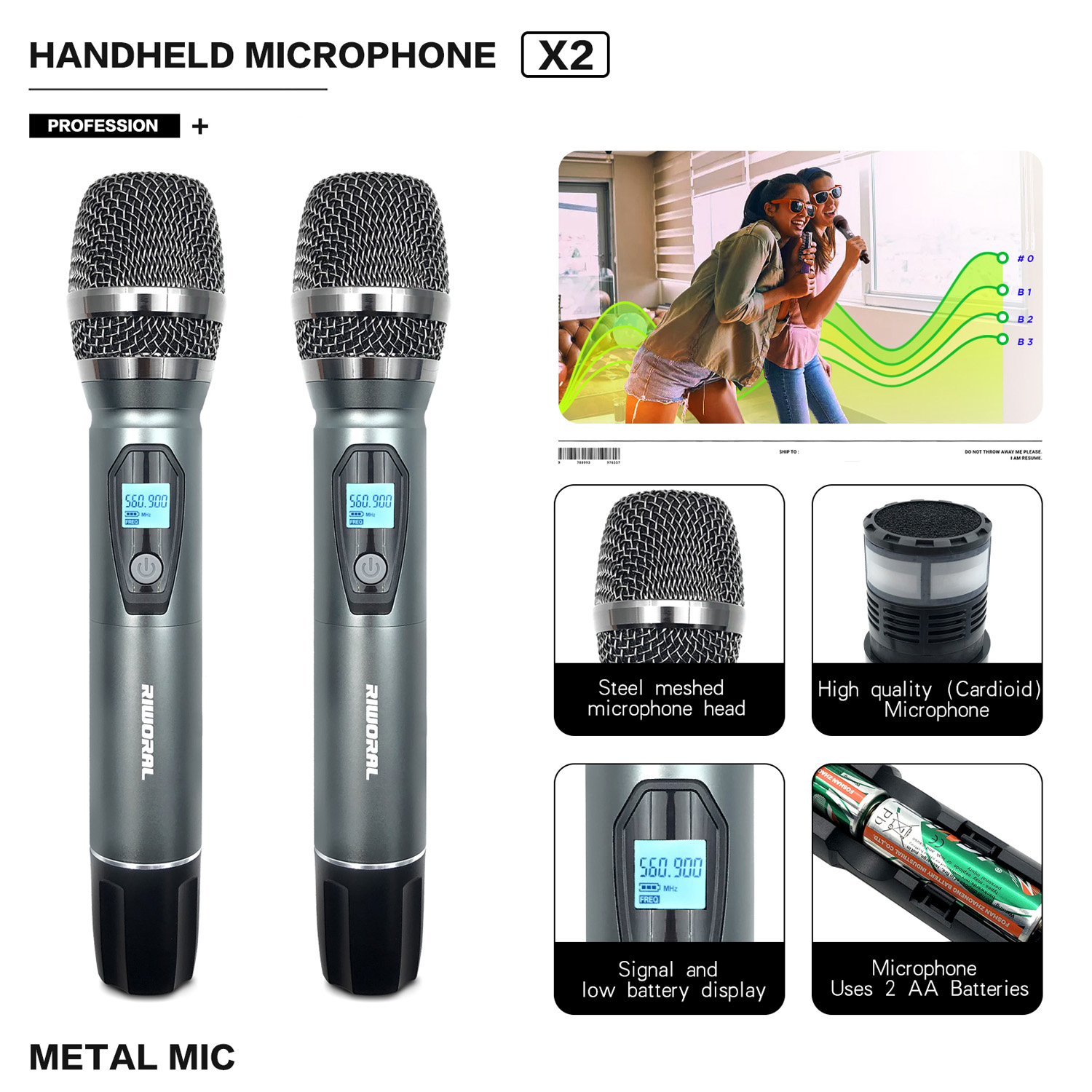 2026 RV-2 ميكروفون كاريوكي لاس - مراجعة Condenser Microphone Kit وسعره