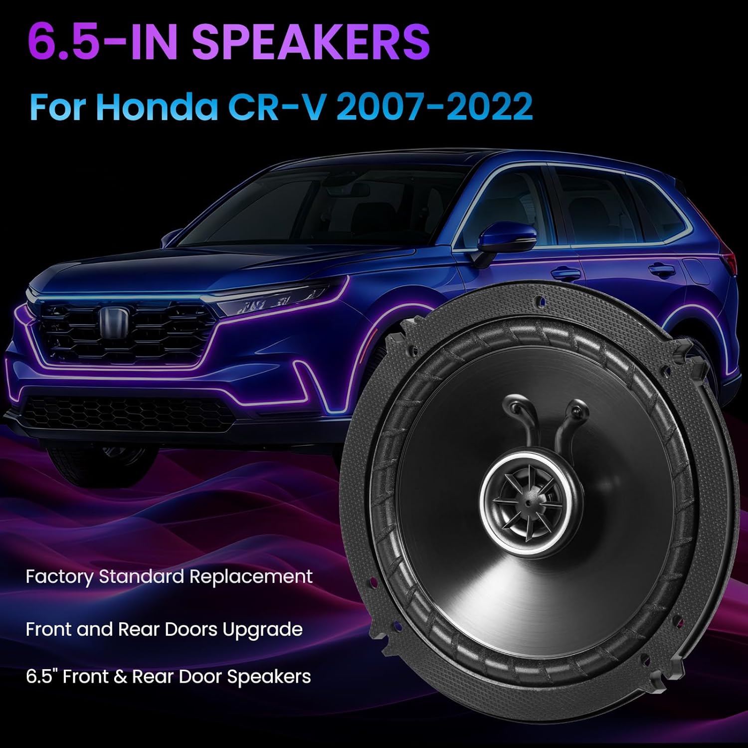مكبرات صوت 6.5 بوصة لهوندا CR- - مراجعة Speaker Kit وسعره