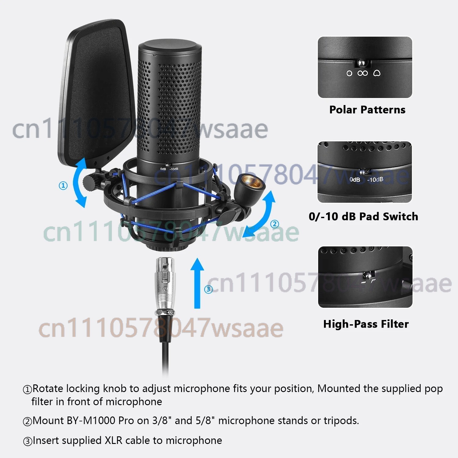ميكروفون استوديو مكثف ذو غشاء  - مراجعة Condenser Microphone Kit وسعره