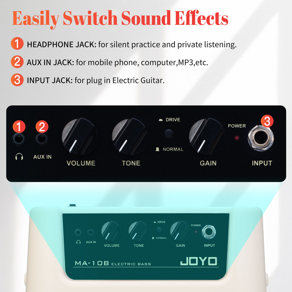 JOYO MA-10B مضخم صوت جهير صغير - مراجعة Speaker Terminal وسعره