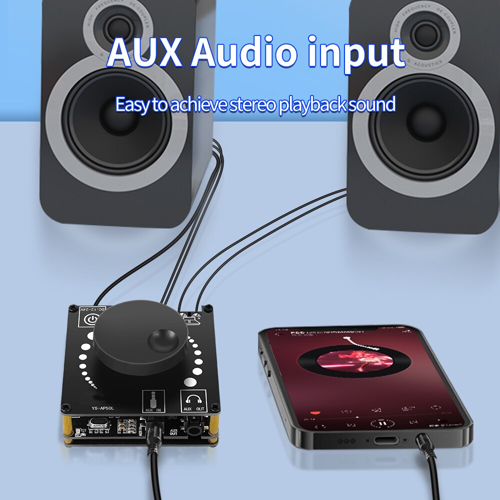 لوحة مكبر صوت رقمي ستيريو 50WX - مراجعة Hifi Amplifier Board وسعره